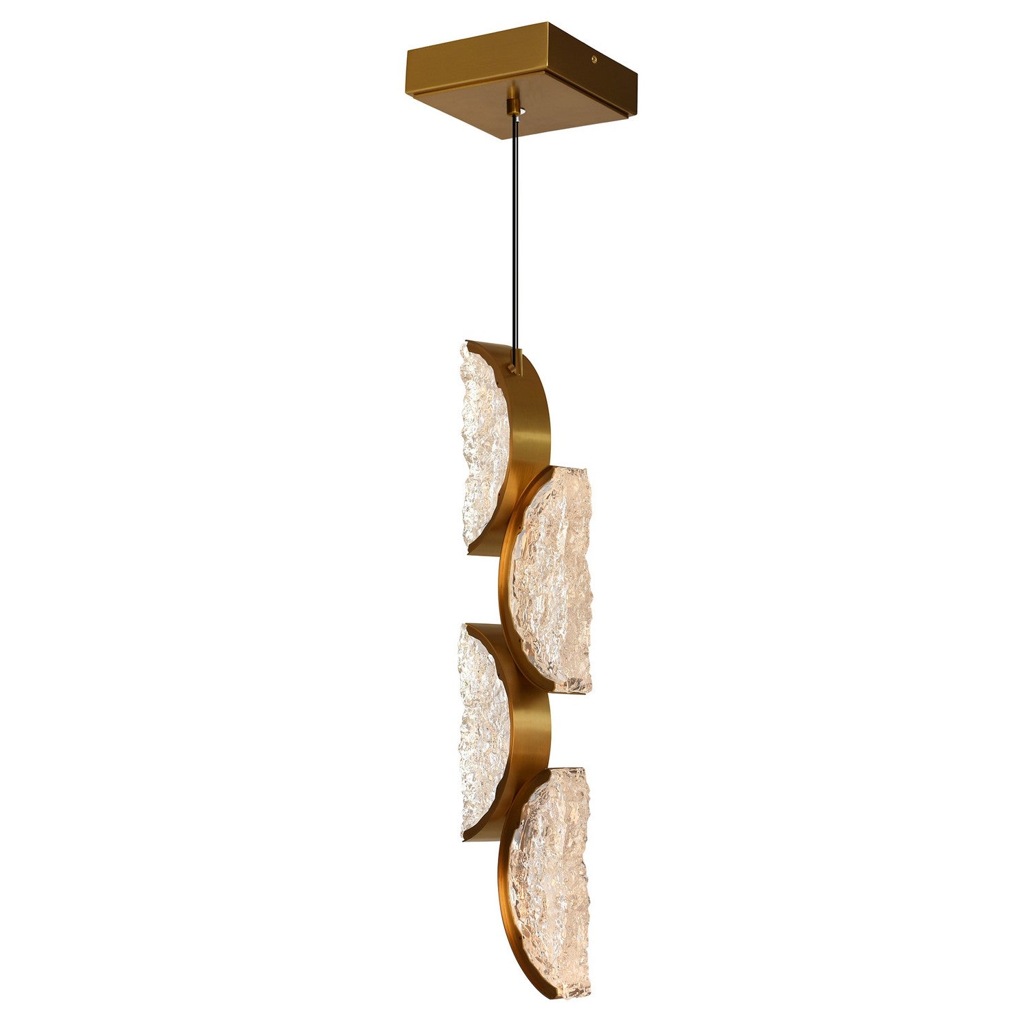 CWI Lighting Canada - 1715P8-4-624 - Mini LED Suspension - Lune - Laiton