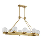 Savoy House - 1-1016-8-322 - Eight Light Linear Chandelier - Darien - Warm Brass