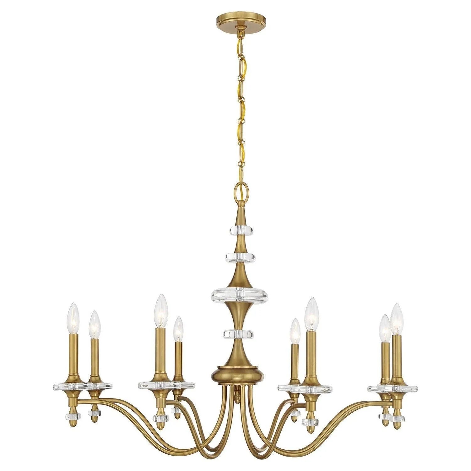 Savoy House - 1-1362-8-322 - Eight Light Chandelier - Champlain - Warm Brass
