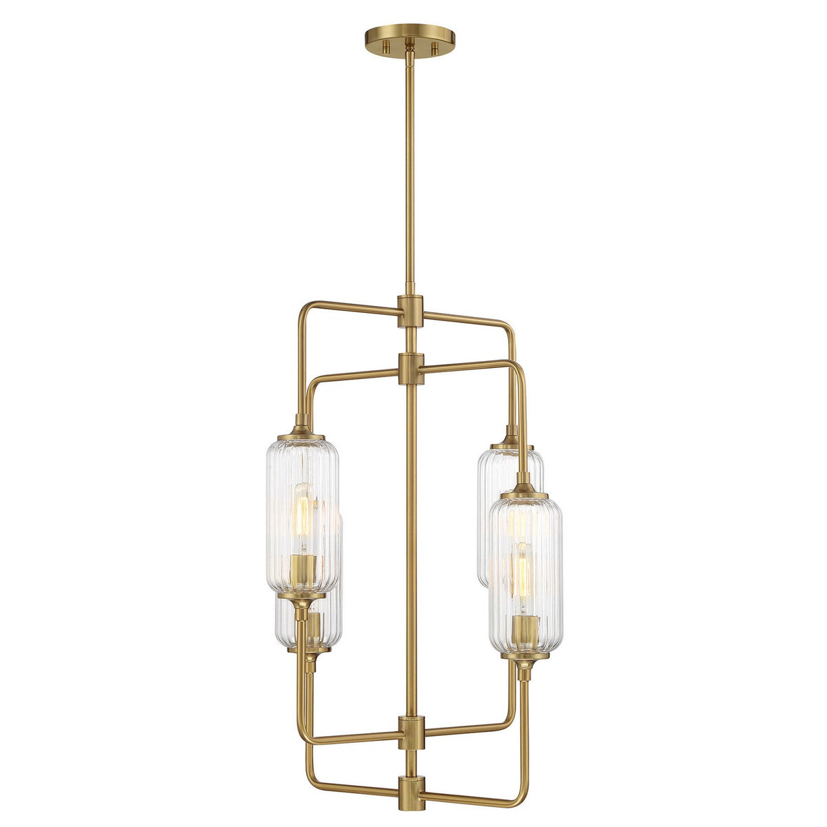 Savoy House - 1-3023-4-322 - Four Light Chandelier - Holton - Warm Brass