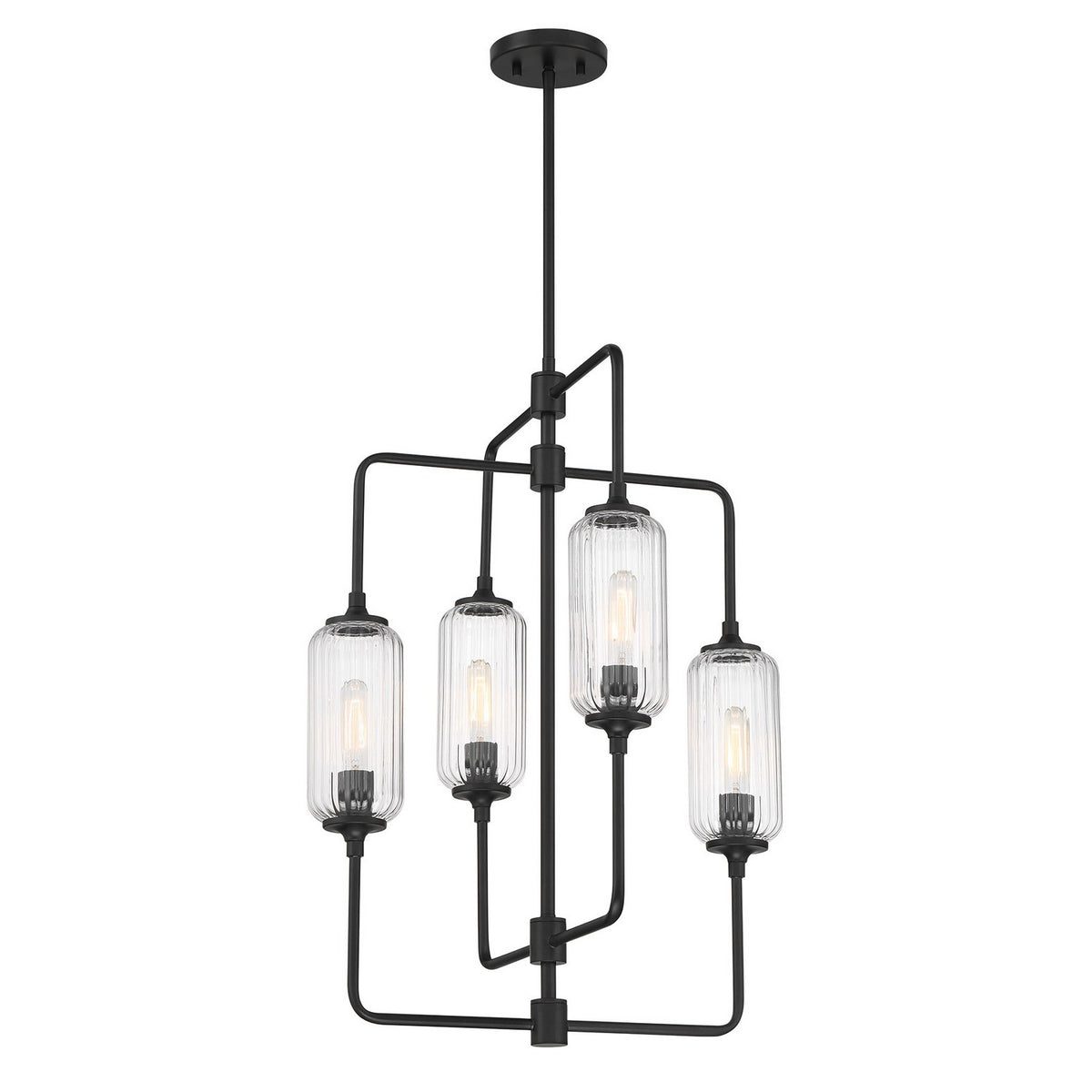 Savoy House - 1-3023-4-89 - Four Light Chandelier - Holton - Matte Black