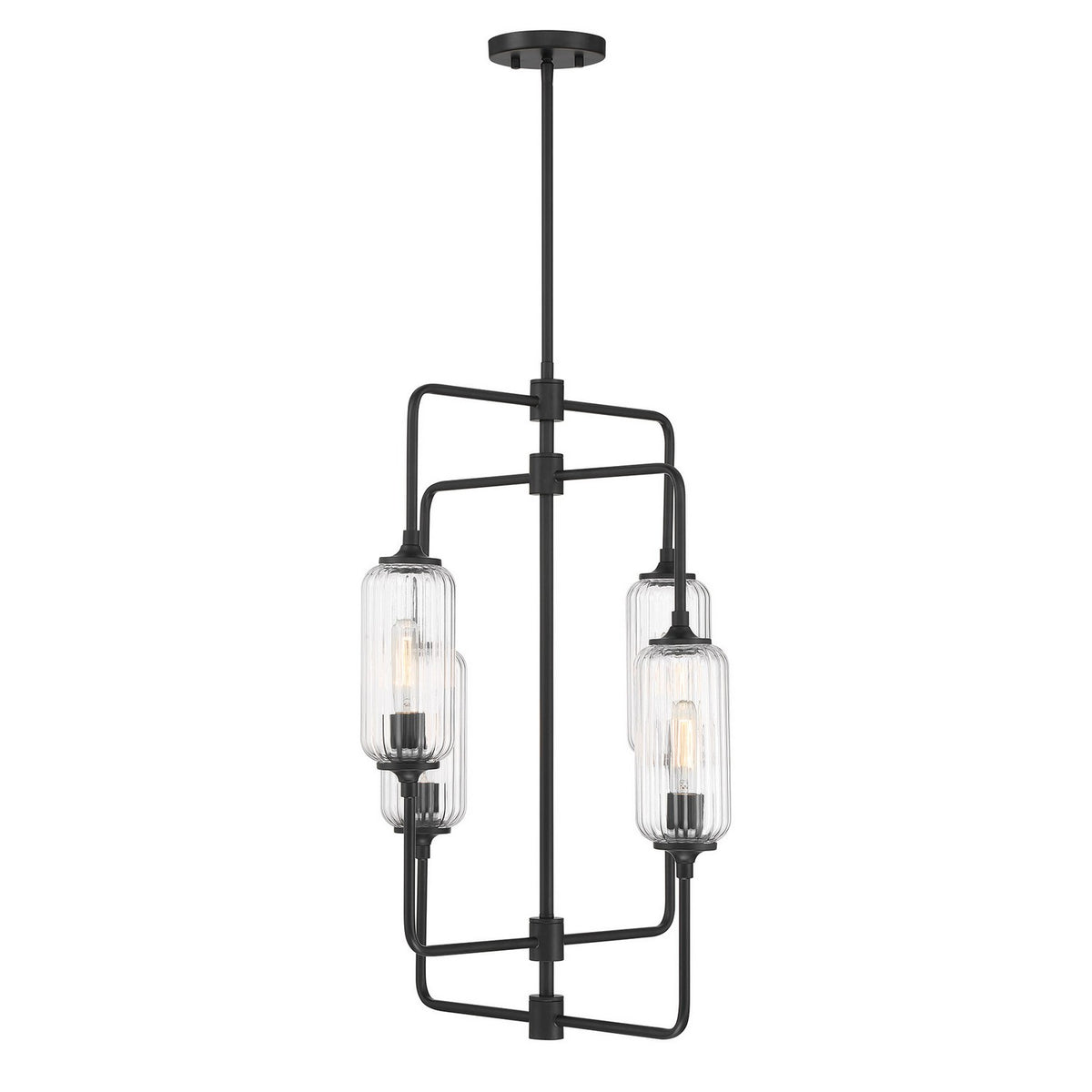 Savoy House - 1-3023-4-89 - Four Light Chandelier - Holton - Matte Black