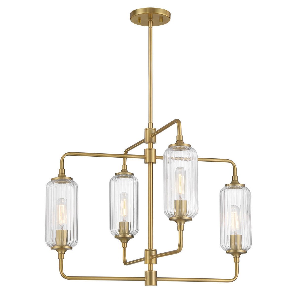 Savoy House - 1-3025-4-322 - Four Light Chandelier - Holton - Warm Brass