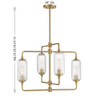 Savoy House - 1-3025-4-322 - Four Light Chandelier - Holton - Warm Brass