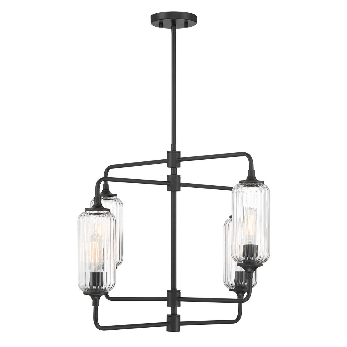 Savoy House - 1-3025-4-89 - Four Light Chandelier - Holton - Matte Black