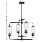 Savoy House - 1-3025-4-89 - Four Light Chandelier - Holton - Matte Black
