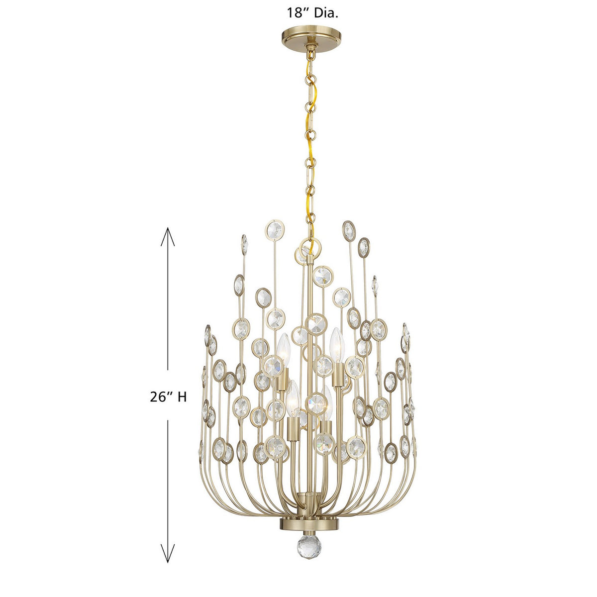 Savoy House - 1-3597-4-127 - Four Light Chandelier - Irina - Noble Brass