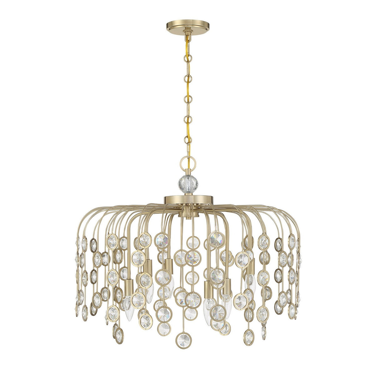 Savoy House - 1-3598-6-127 - Six Light Chandelier - Irina - Noble Brass