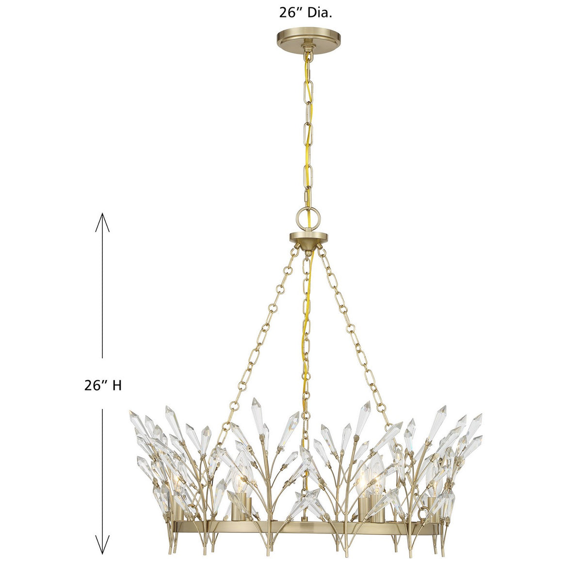 Savoy House - 1-4073-6-127 - Six Light Chandelier - Orianna - Noble Brass