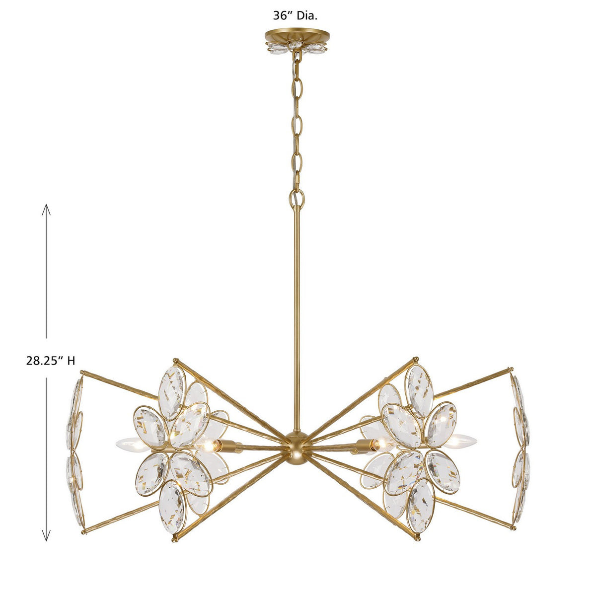 Savoy House - 1-4529-6-221 - Six Light Chandelier - Marbella - Gold Shimmer