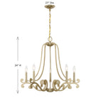 Savoy House - 1-6096-5-127 - Five Light Chandelier - Lombard - Noble Brass
