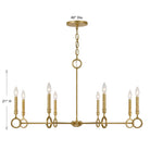 Savoy House - 1-6847-8-93 - Eight Light Chandelier - Noah - Gold Armory