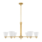 Savoy House - 1-7266-6-322 - Six Light Chandelier - Kohlman - Warm Brass