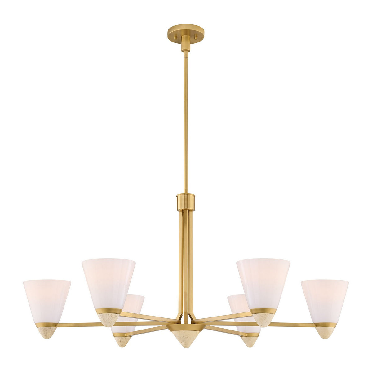 Savoy House - 1-7266-6-322 - Six Light Chandelier - Kohlman - Warm Brass
