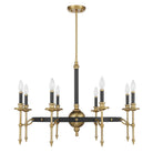 Savoy House - 1-9512-8-143 - Eight Light Chandelier - Consulate - Matte Black and Warm Brass