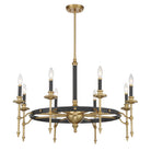Savoy House - 1-9512-8-143 - Eight Light Chandelier - Consulate - Matte Black and Warm Brass