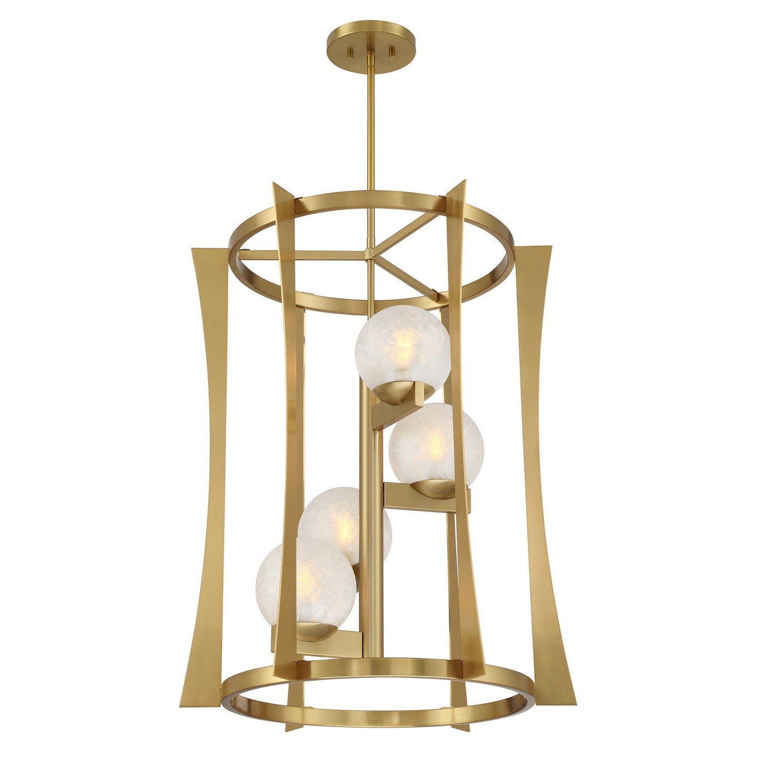Savoy House - 3-1018-4-322 - Four Light Pendant - Darien - Warm Brass