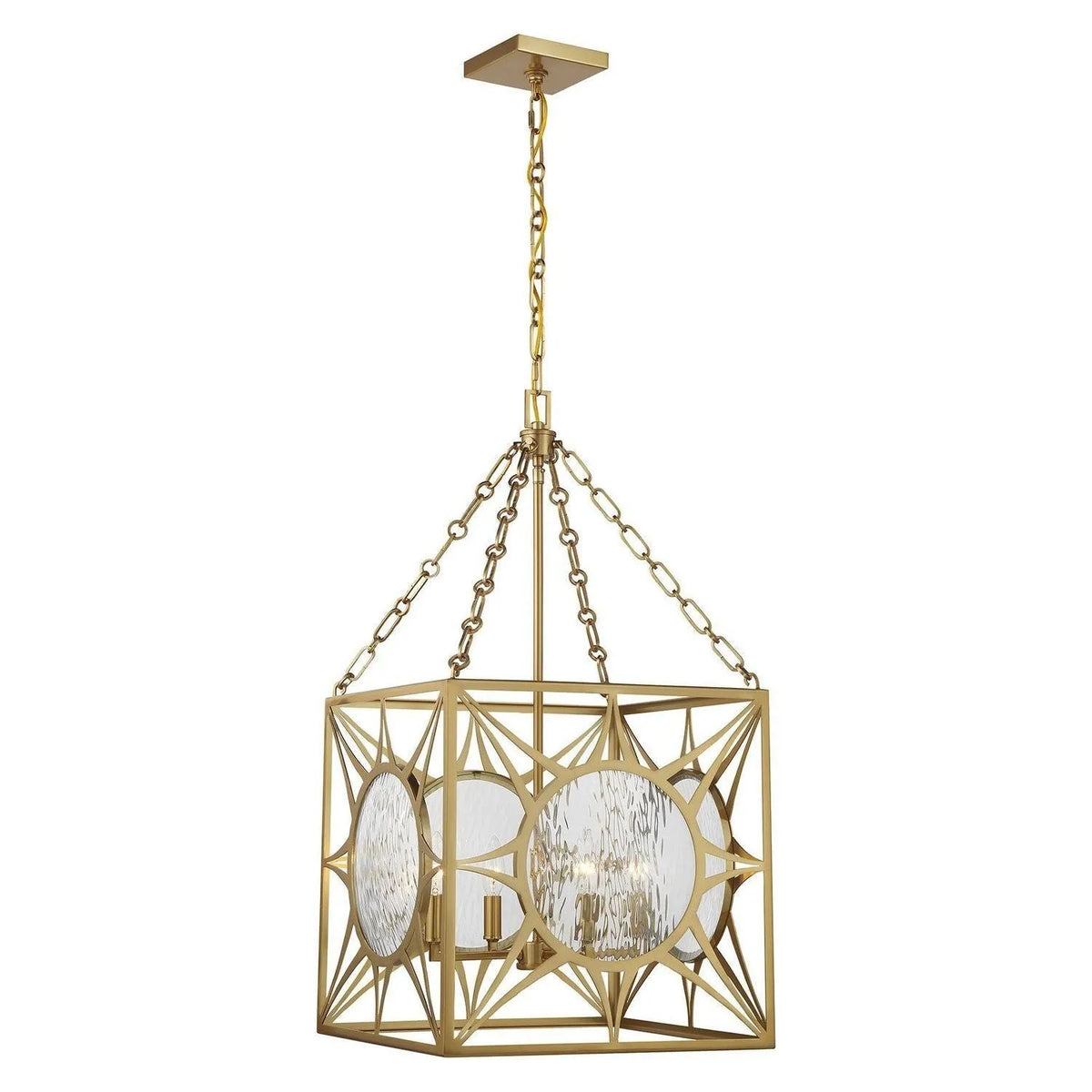 Savoy House - 3-5063-4-322 - Four Light Pendant - Balfour - Warm Brass