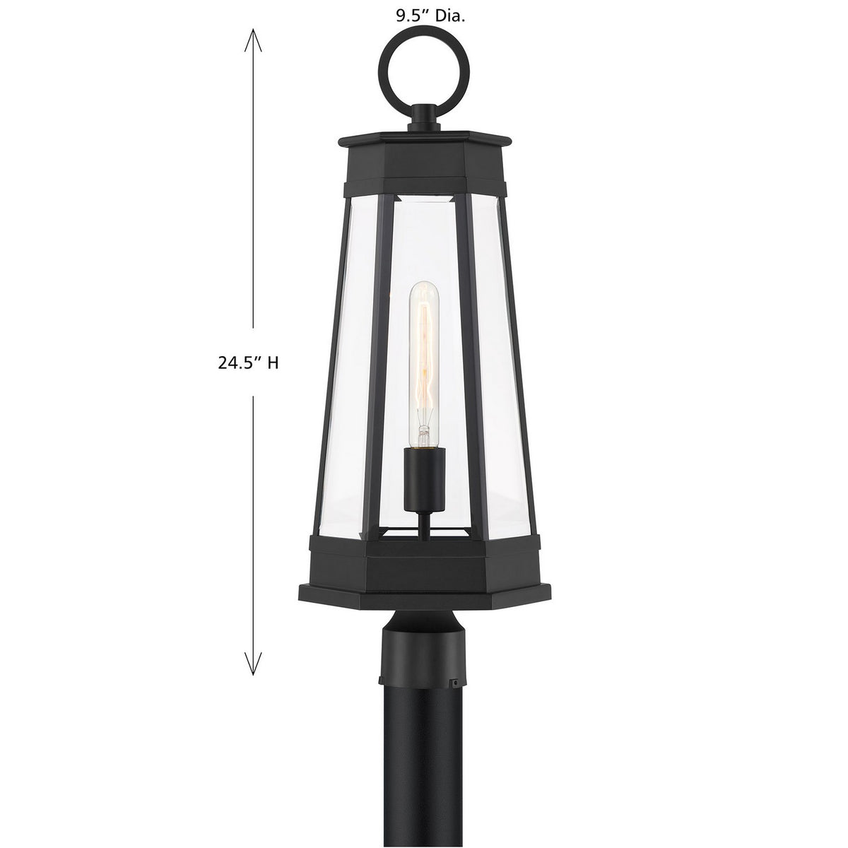 Savoy House - 5-209-BK - One Light Outdoor Post Lantern - Payne - Matte Black