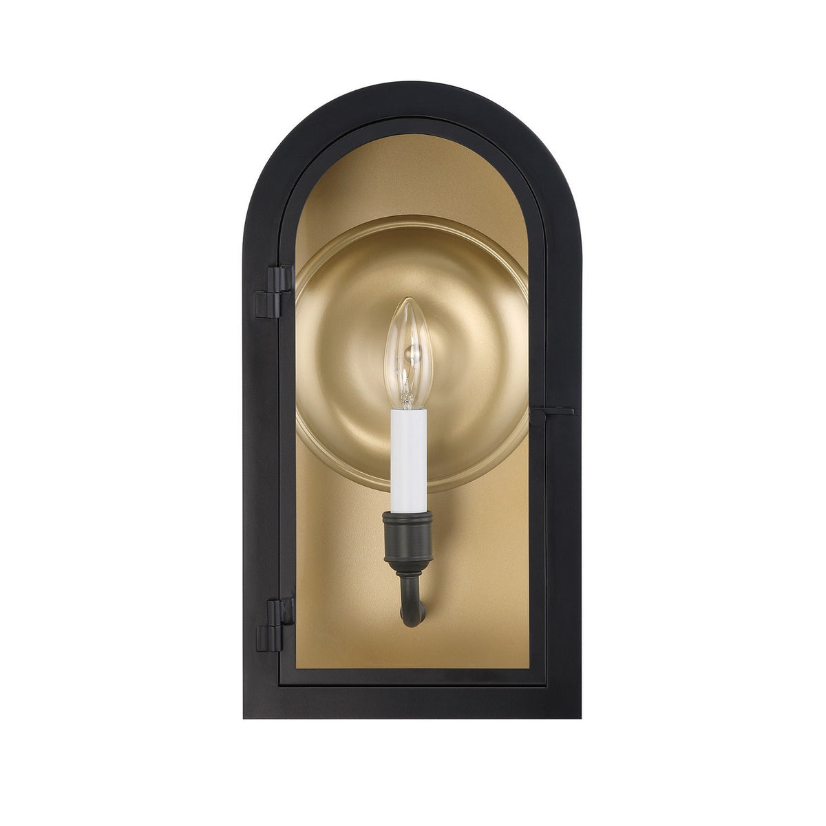 Savoy House - 5-410-331 - One Light Outdoor Wall Lantern - Grotto - Matte Black with Vintage Gold