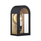 Savoy House - 5-410-331 - One Light Outdoor Wall Lantern - Grotto - Matte Black with Vintage Gold