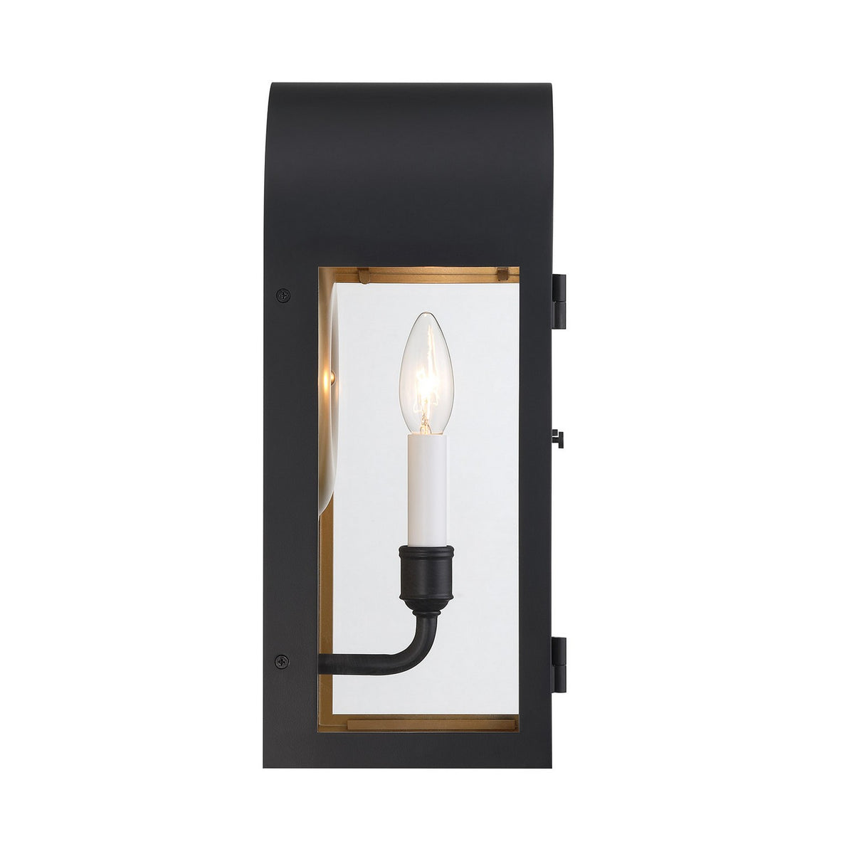Savoy House - 5-410-331 - One Light Outdoor Wall Lantern - Grotto - Matte Black with Vintage Gold
