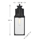 Savoy House - 5-605-BK - One Light Outdoor Wall Lantern - Emery - Matte Black