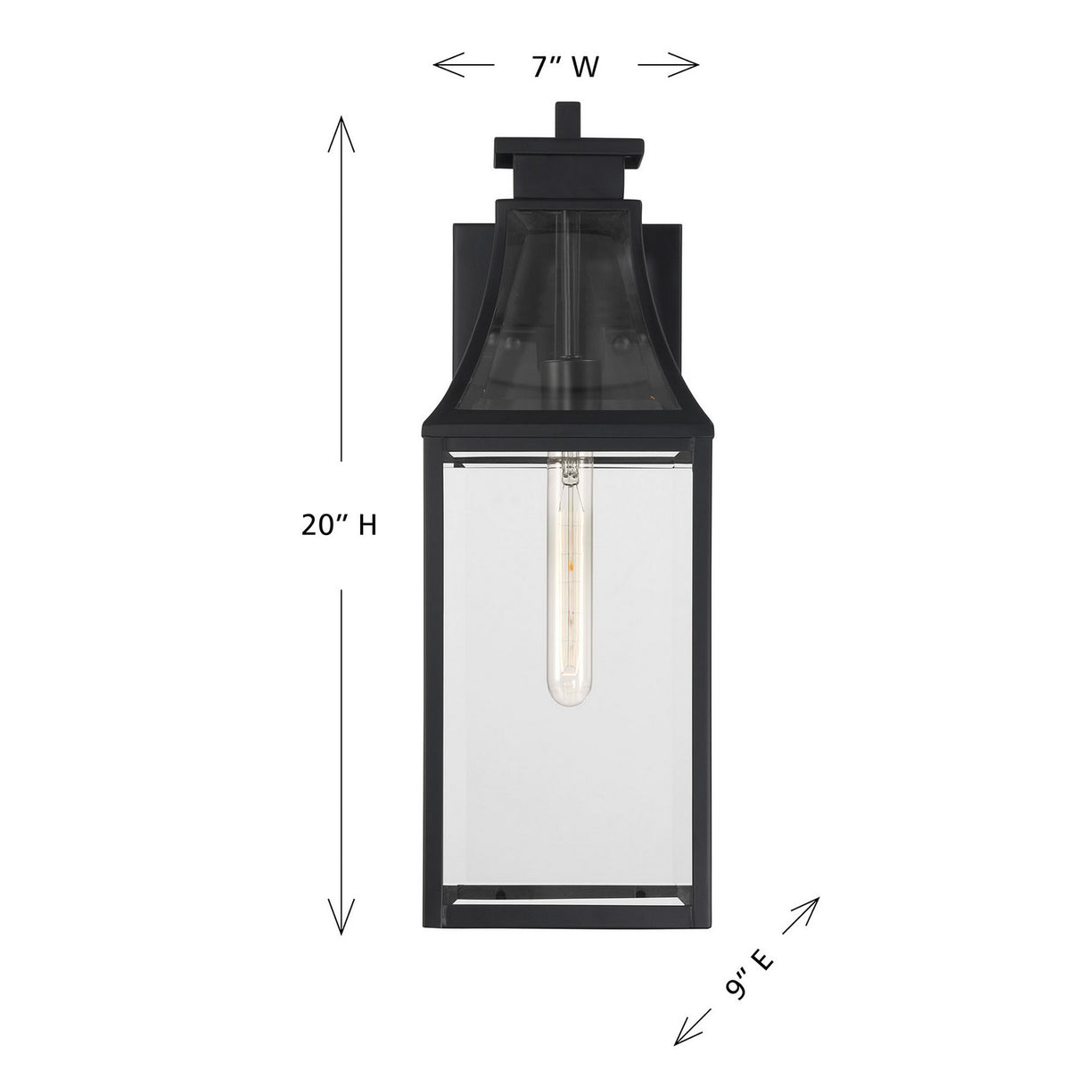 Savoy House - 5-606-BK - One Light Outdoor Wall Lantern - Emery - Matte Black