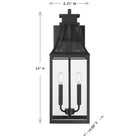 Savoy House - 5-607-BK - Two Light Outdoor Wall Lantern - Emery - Matte Black