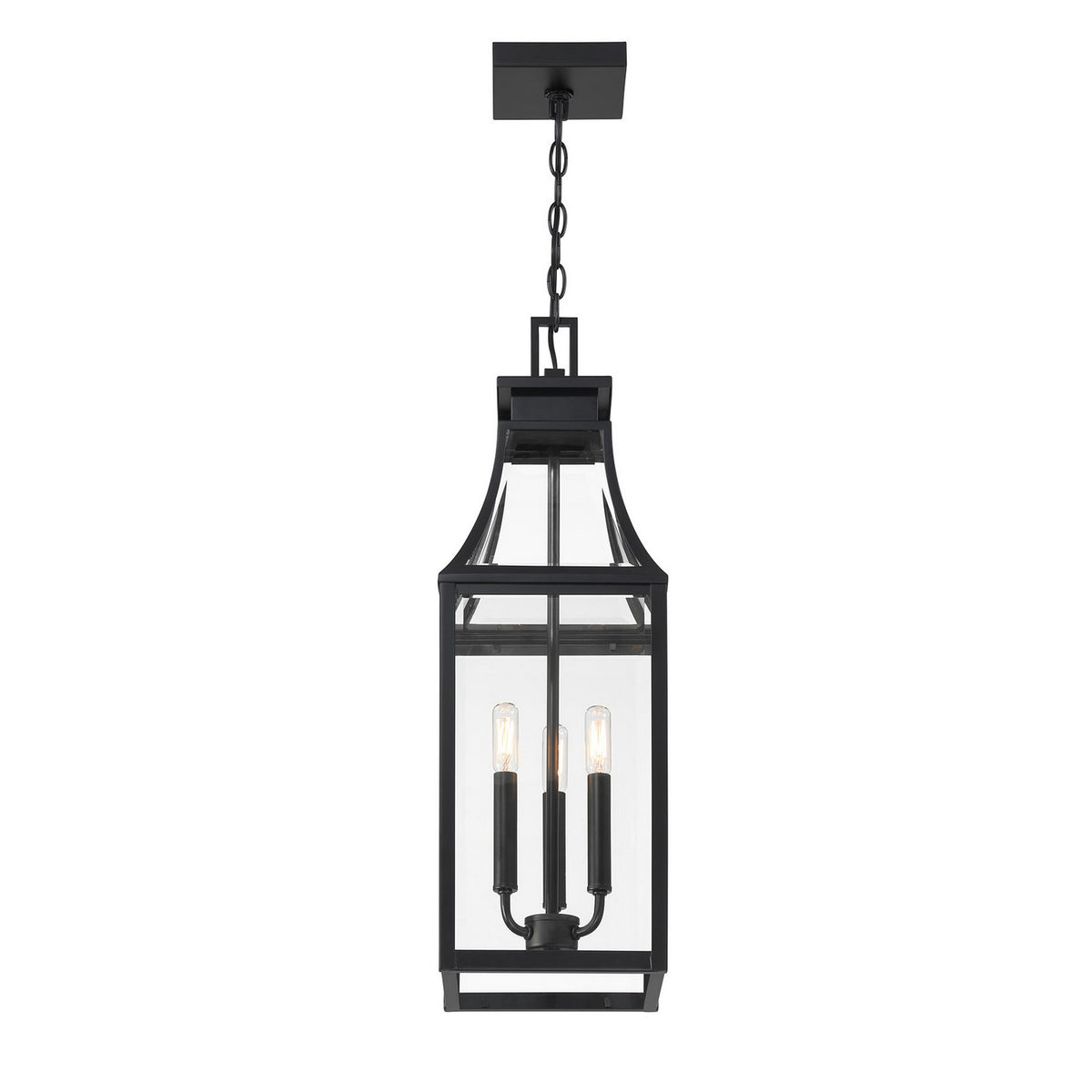 Savoy House - 5-608-BK - Three Light Outdoor Hanging Lantern - Emery - Matte Black