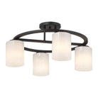 Savoy House - 6-4693-4-89 - Four Light Semi-Flush Mount - Herron - Matte Black