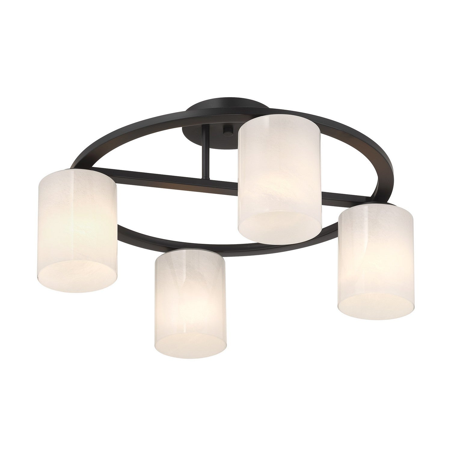 Savoy House - 6-4693-4-89 - Four Light Semi-Flush Mount - Herron - Matte Black