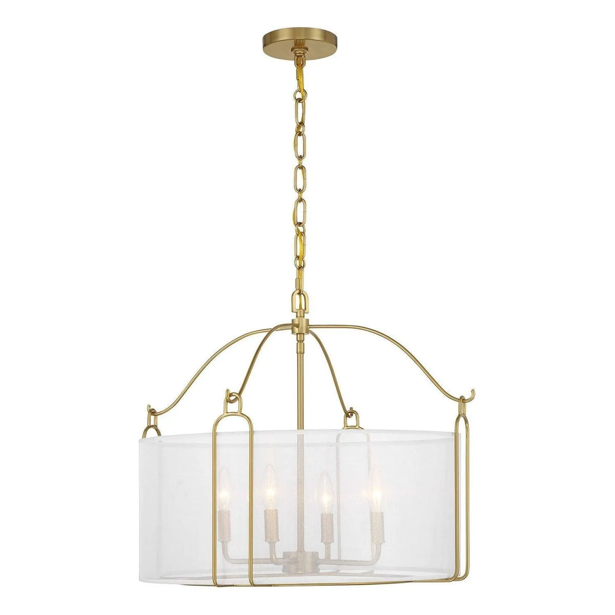 Savoy House - 7-1693-4-322 - Four Light Pendant - Ashlay - Warm Brass