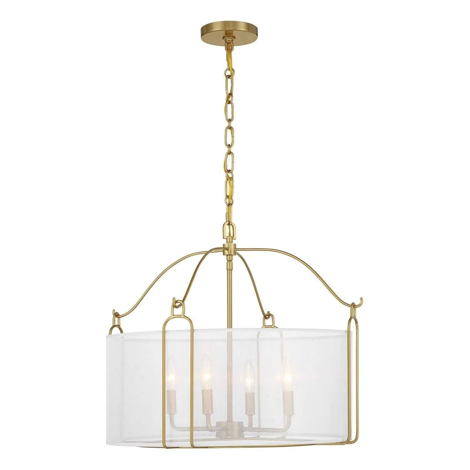 Savoy House - 7-1693-4-322 - Four Light Pendant - Ashlay - Warm Brass