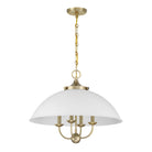 Savoy House - 7-1725-4-142 - Four Light Pendant - Monterey - White and Warm Brass
