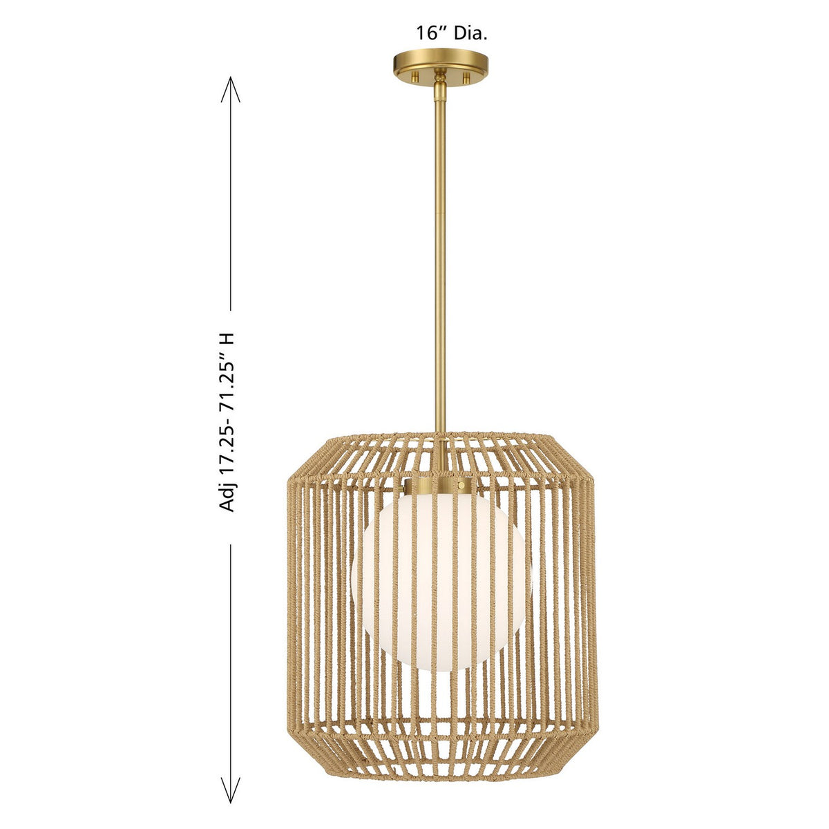 Savoy House - 7-2040-1-322 - One Light Pendant - Pastis - Warm Brass