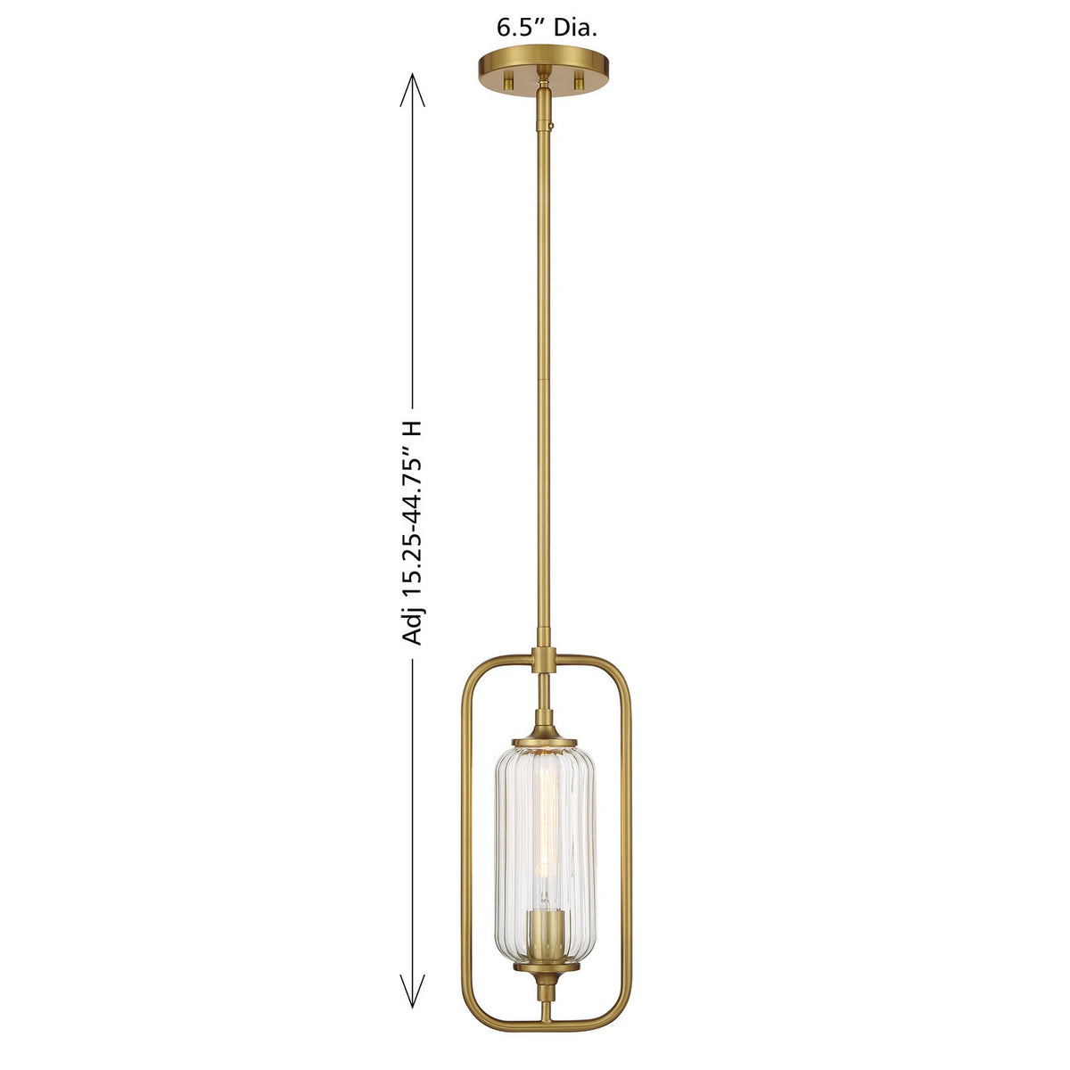 Savoy House - 7-3022-1-322 - One Light Mini-Pendant - Holton - Warm Brass