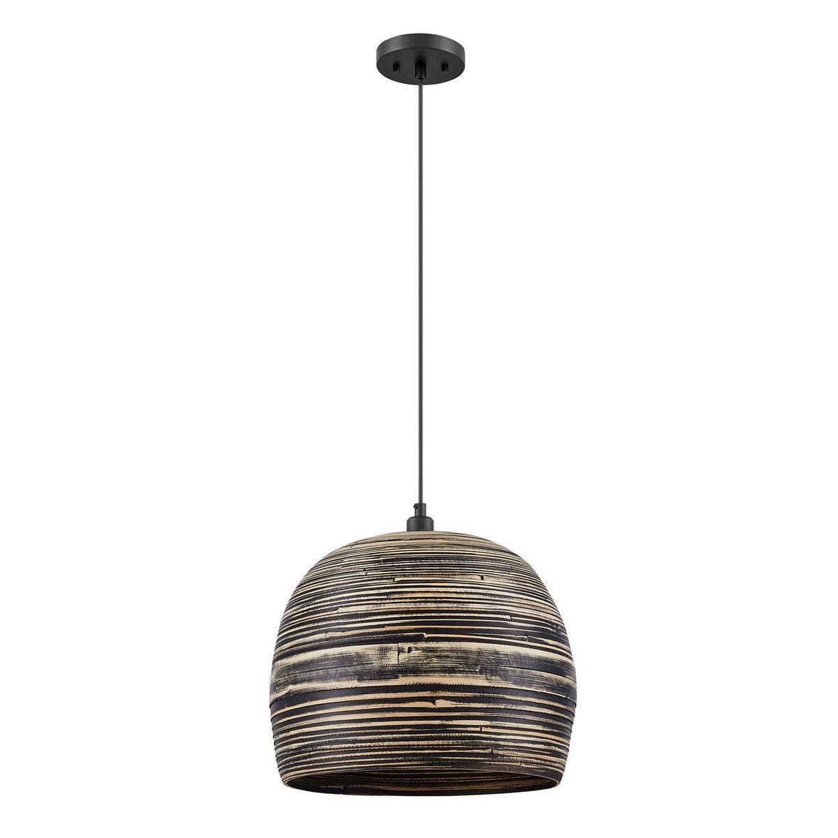 Savoy House - 7-3096-1-202 - One Light Pendant - Jamsen - Black Bamboo