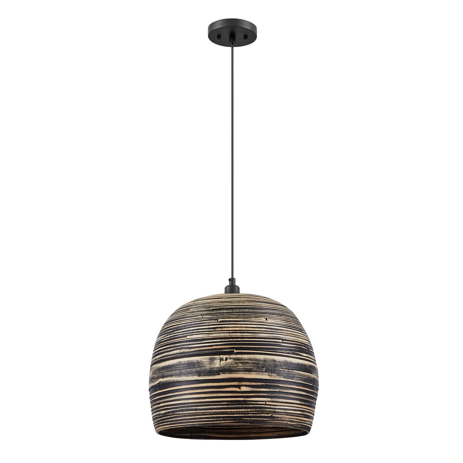 Savoy House - 7-3096-1-202 - One Light Pendant - Jamsen - Black Bamboo