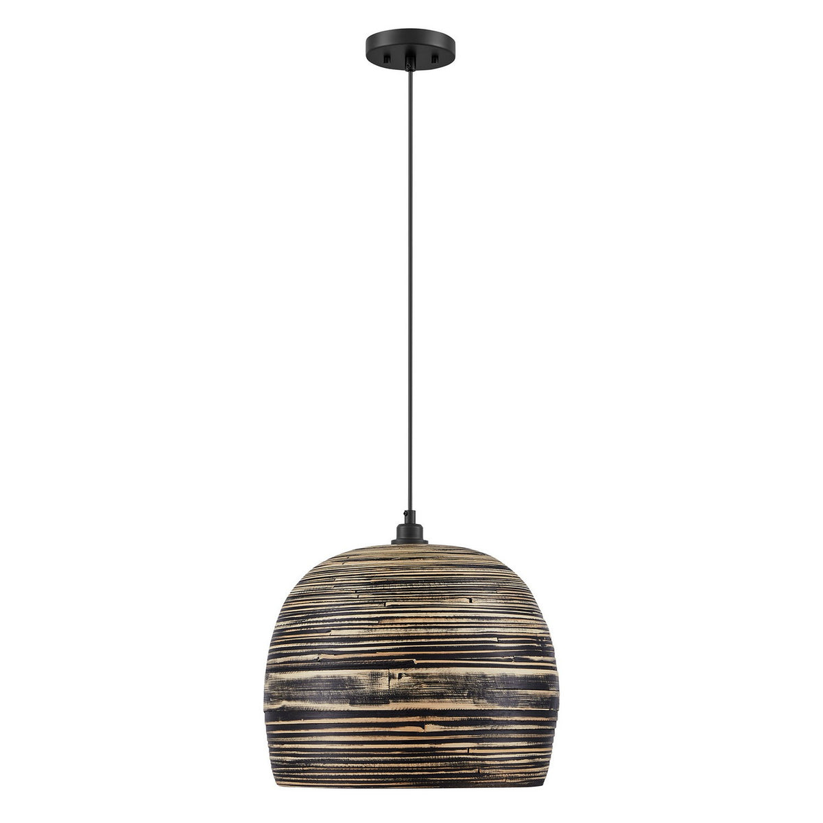 Savoy House - 7-3096-1-202 - One Light Pendant - Jamsen - Black Bamboo