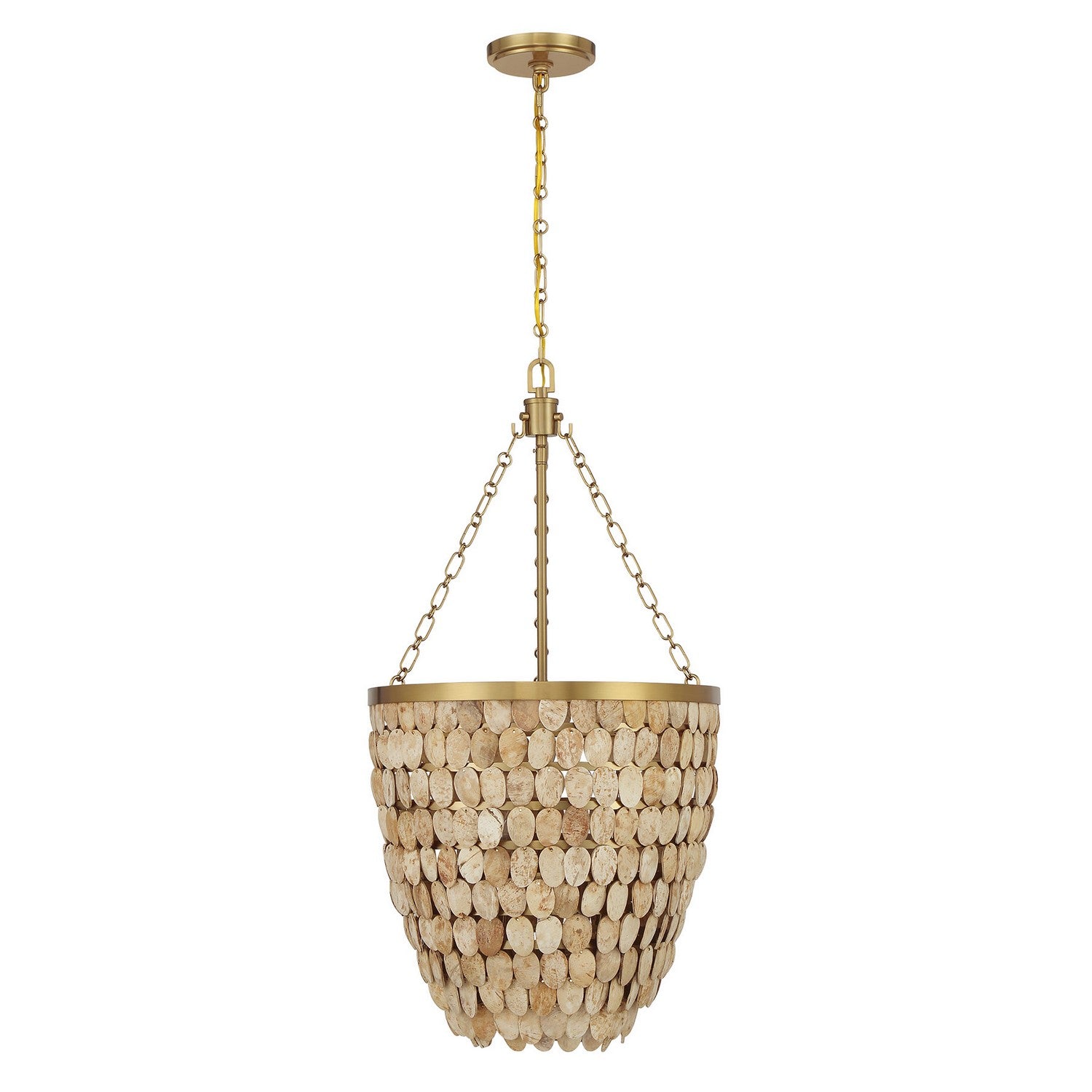 Savoy House - 7-7560-4-322 - Four Light Pendant - Catalan - Warm Brass