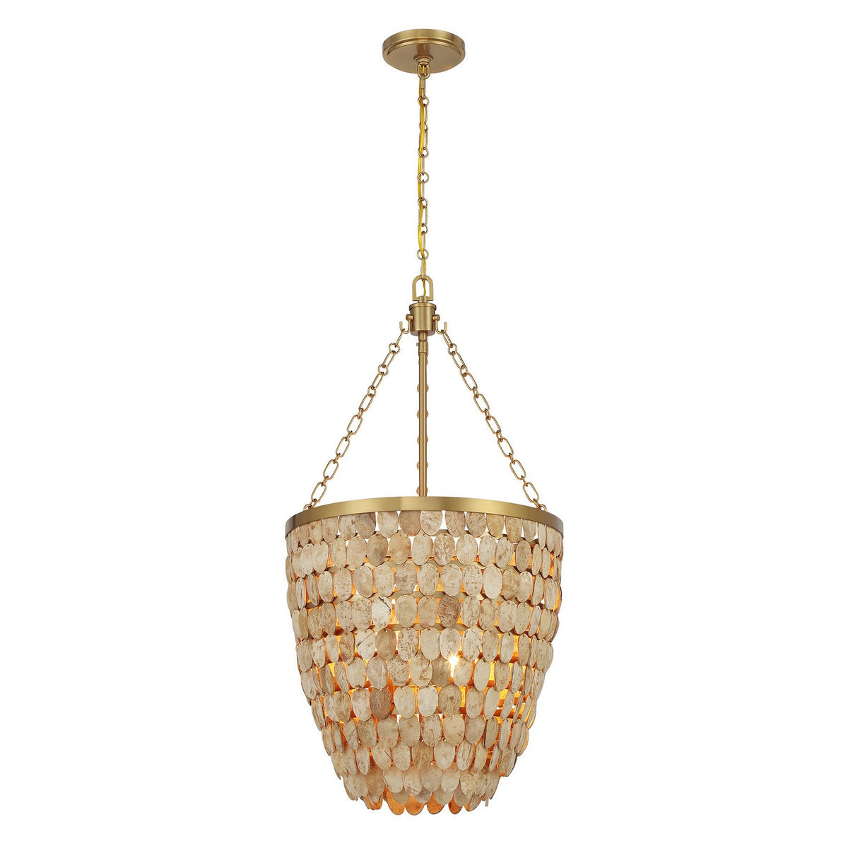 Savoy House - 7-7560-4-322 - Four Light Pendant - Catalan - Warm Brass