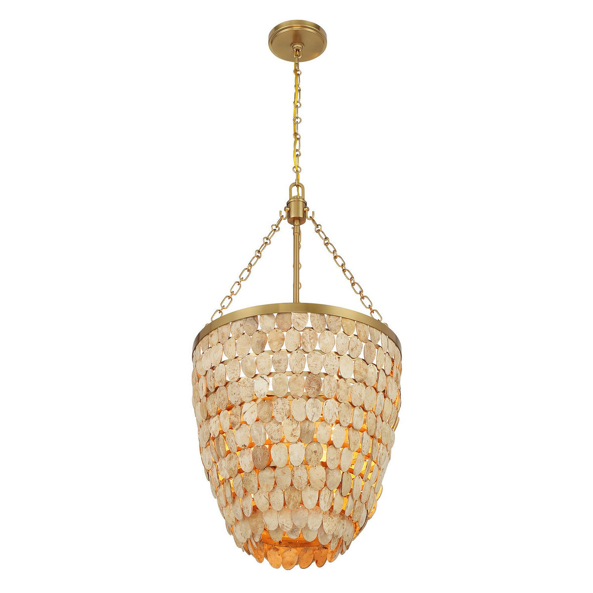 Savoy House - 7-7560-4-322 - Four Light Pendant - Catalan - Warm Brass