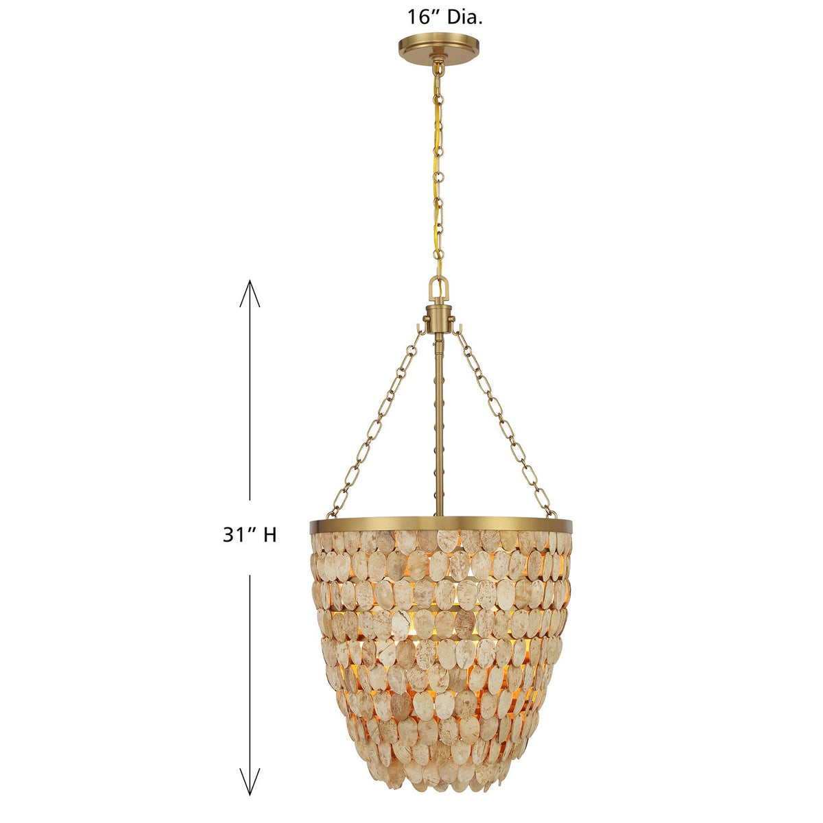 Savoy House - 7-7560-4-322 - Four Light Pendant - Catalan - Warm Brass