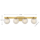 Savoy House - 8-1017-4-322 - Four Light Bathroom Vanity - Darien - Warm Brass