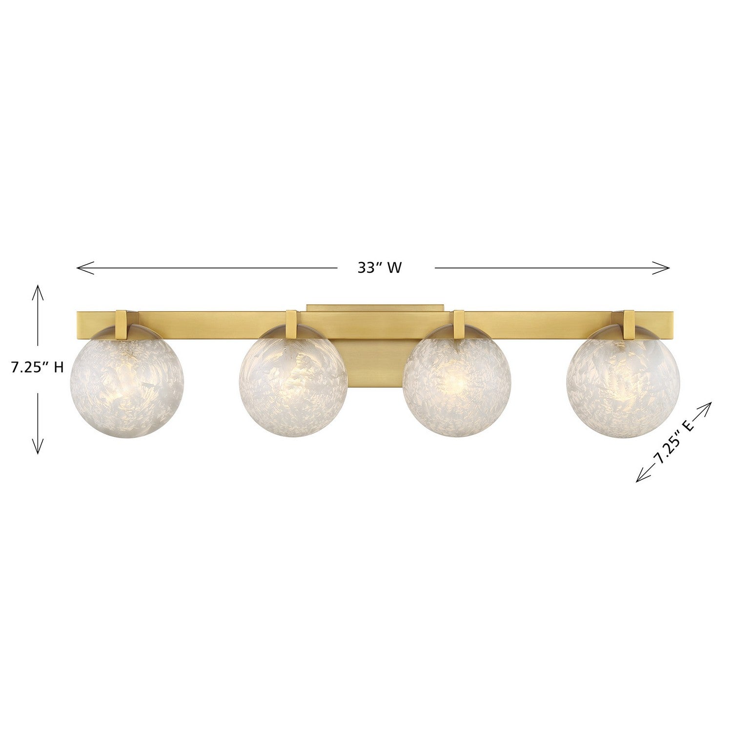 Savoy House - 8-1017-4-322 - Four Light Bathroom Vanity - Darien - Warm Brass