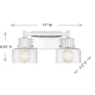 Savoy House - 8-1030-2-11 - Two Light Bathroom Vanity - Dover - Chrome