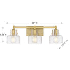 Savoy House - 8-1030-3-322 - Three Light Bathroom Vanity - Dover - Warm Brass