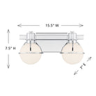 Savoy House - 8-1060-2-11 - Two Light Bathroom Vanity - Pierce - Chrome