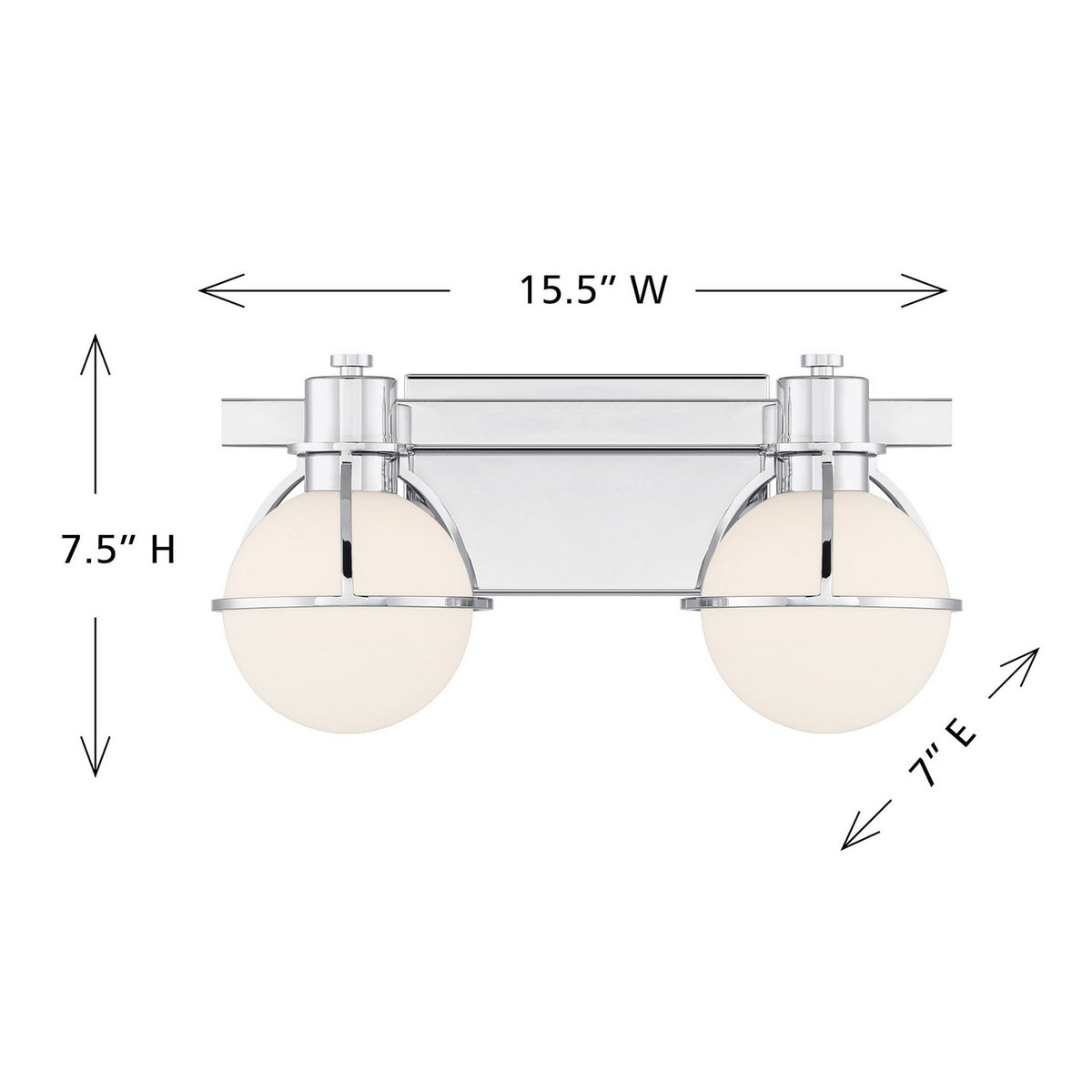Savoy House - 8-1060-2-11 - Two Light Bathroom Vanity - Pierce - Chrome